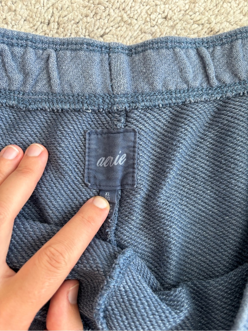 aerie Navy Blue Knit Athletic Lounge Shorts XL - Picture 2 of 4